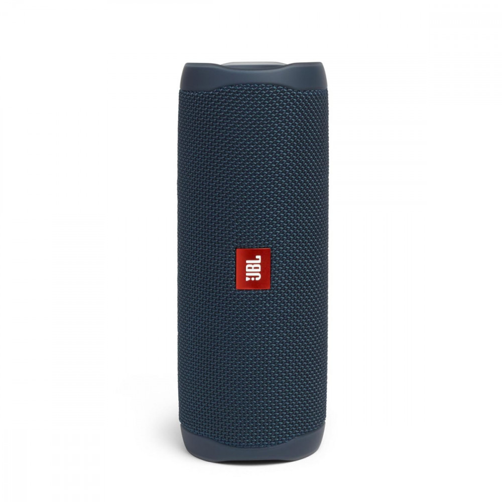 Image of JBL Flip 5 Wireless Portable Bluetooth Speaker, Signature Sound with Powerful Bass Radiator, Vibrant Colors with Rugged Fabric Design, Party Boost, IPX7 Waterproof &amp; Type C (Without Mic, Blue)