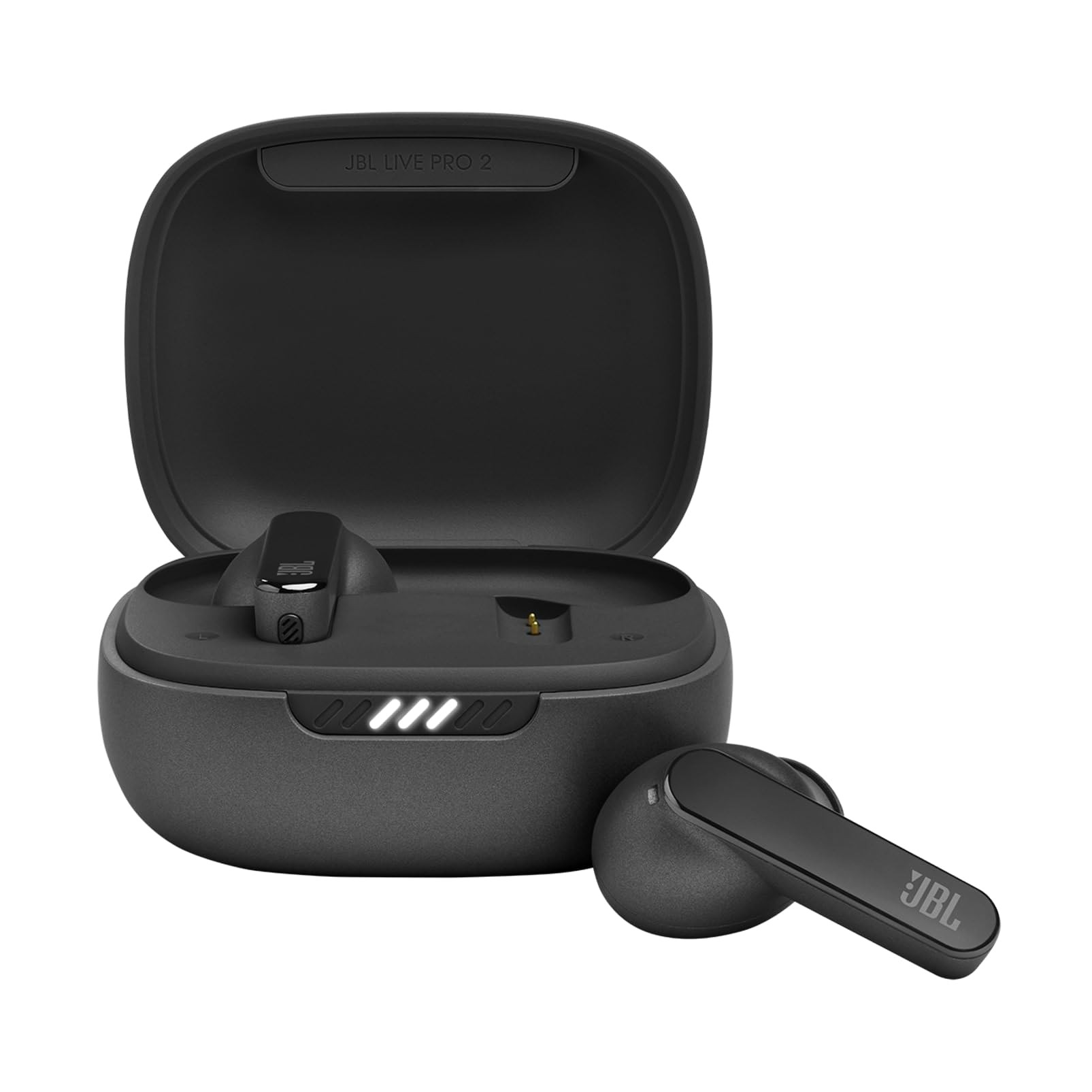 JBL Live Pro 2 Premium in Ear Wireless TWS Earbuds ANC Earbuds 40Hr Playtime Dual Connect Customized Bass with Headphones App 6 Mics for Clear Calls Wireless Charging Alexa Built-in Black