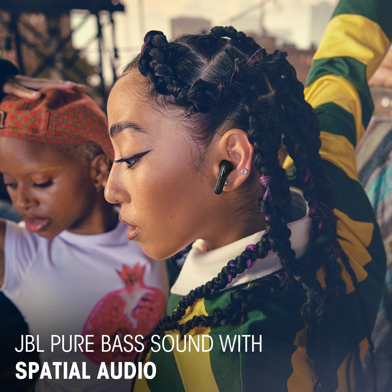 JBL New Launch Tune Flex 2 TWS ANC Earbuds 48Hr PlaytimeDual Connect Ambient Aware Relax Mode Customized EQ with Headphones App 6 Mics for Clear Calls Spatial Sound Personi-Fi 30 Black