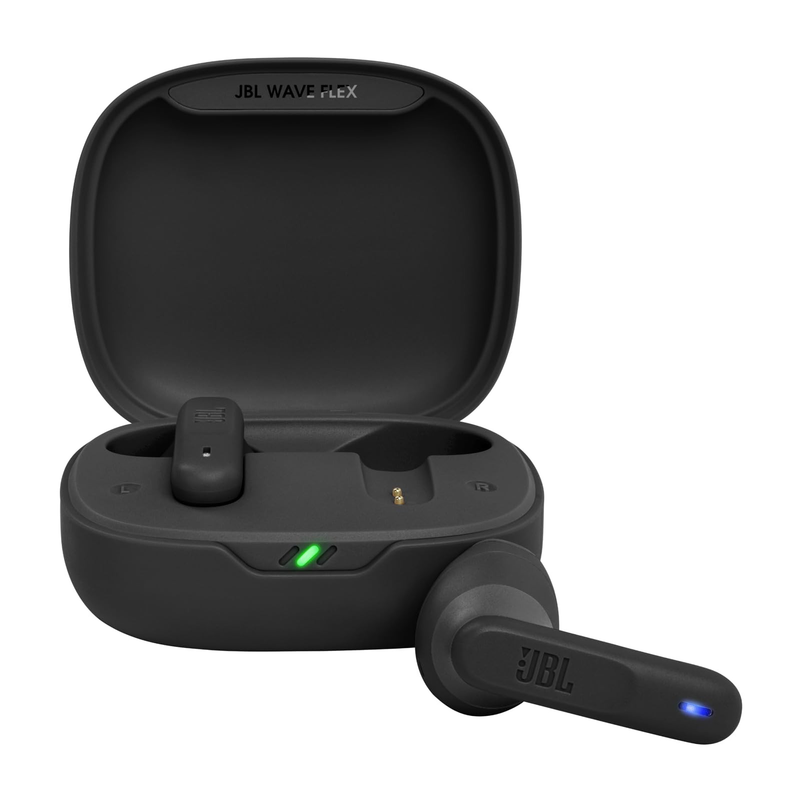 JBL Newly Launched Wave Flex in-Ear Wireless Earbuds TWS with MicApp for Custom Extra Bass EQ 32Hrs Battery Quick Charge IP54 Water Dust Proof Ambient Aware Talk-ThruGoogle FastPair Black
