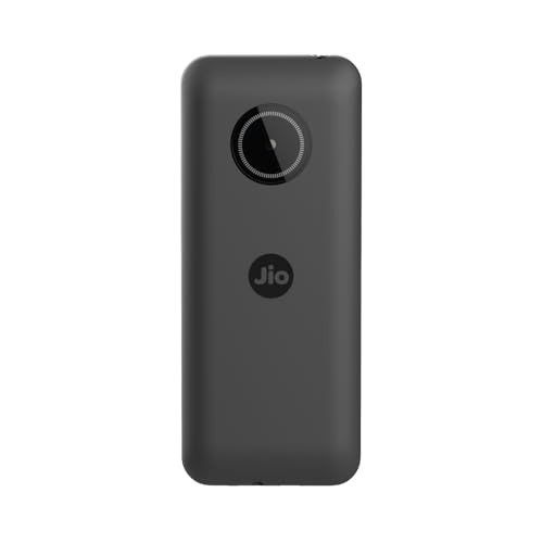 JioBharat J1 4G Keypad Phone with JioTV JioHotstar UPI JioSoundPay JioSaavn JioChat JioPhotos Powerful 2500mAh Battery LED Torch Digital Camera Dark Grey Locked for JioNetwork