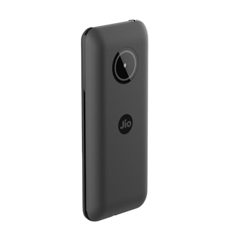 JioBharat J1 4G Keypad Phone with JioTV JioHotstar UPI JioSoundPay JioSaavn JioChat JioPhotos Powerful 2500mAh Battery LED Torch Digital Camera Dark Grey Locked for JioNetwork