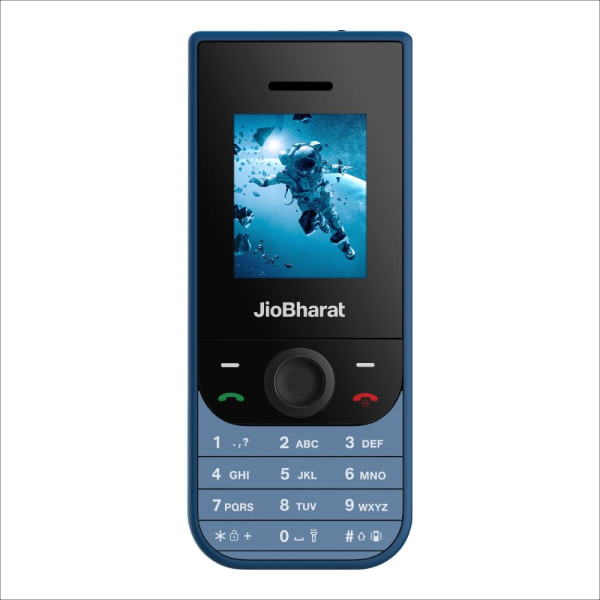 Image of JioBharat V3 4G Phone with JioTV, JioHotstar, UPI, JioSoundPay,JioSaavn, Long Lasting Battery, LED Torch, Digital Camera | Blue | Locked for JioNetwork