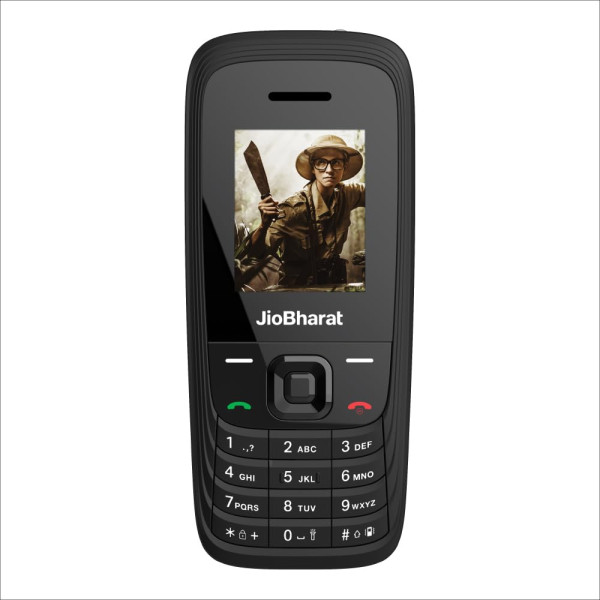 Image of JioBharat V4 4G Phone with JioTV, JioHotstar, UPI, JioSoundPay,JioSaavn, Long Lasting Battery, LED Torch, Digital Camera | Black | Locked for JioNetwork