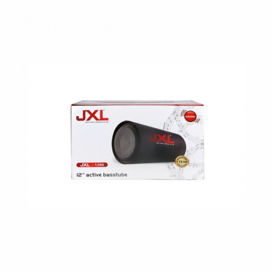 JXL 1280 12 Inch Active Bass Tube Subwoofer with Imported Amplifier 6500W Black Round