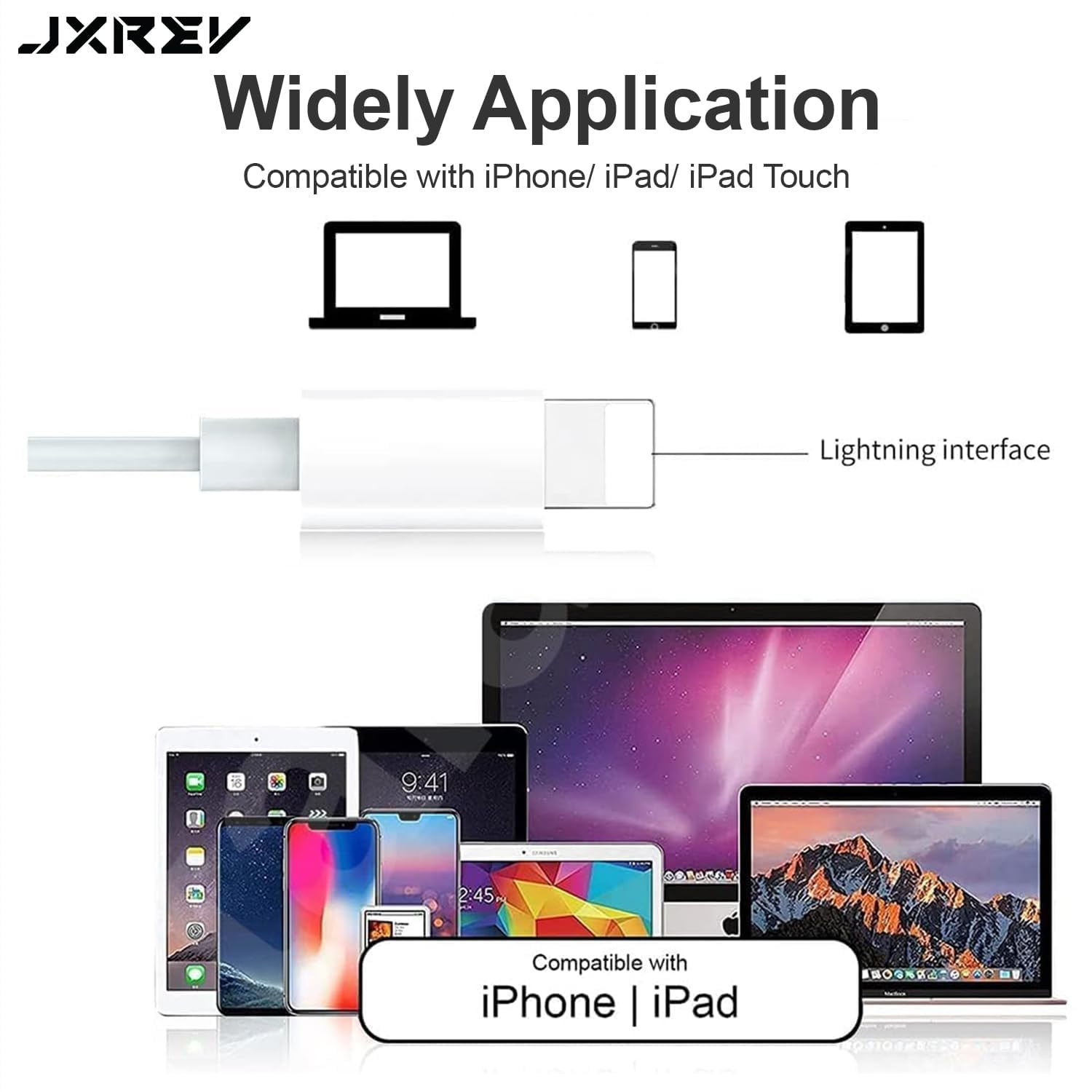 Jxrev Wired Earbuds with Microphone - Stereo in-Ear In Ear Headphones Compatible for iPhone 78XXSXR11121314 Pro iPad - Noise-Isolating Stereo Sound White