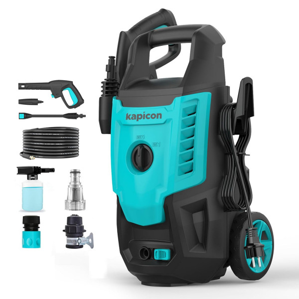 Image of Kapicon KP-30 Portable High Pressure Car Washer Machine, Motive Power 1800 Watts with max Pressure 135-160 Bars, 5.5 L/Min Flow Rate, Portable for Car, Bike and Home Cleaning Purpose. (Updated Model)