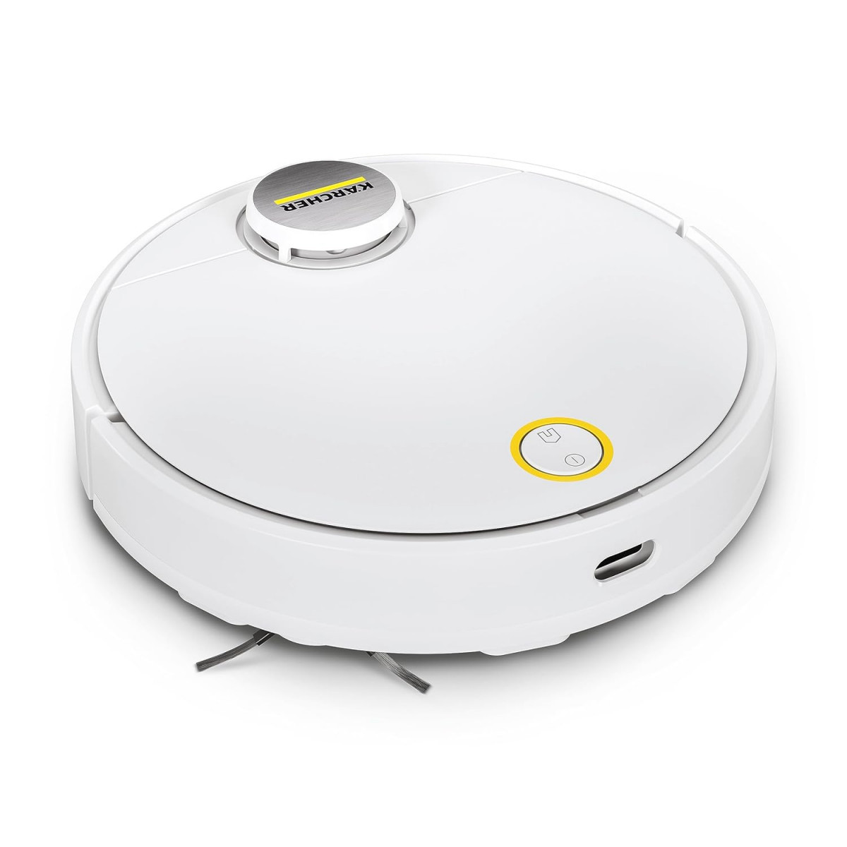 KARCHER Rcv 3 Robotic Vacuum Cleaner Most Powerful Suction Removable Mop Plate Advance Lidar Technology Voice Output Less Noise Microfibre Cleaning Cloth Fall Sensors with Side Brush White