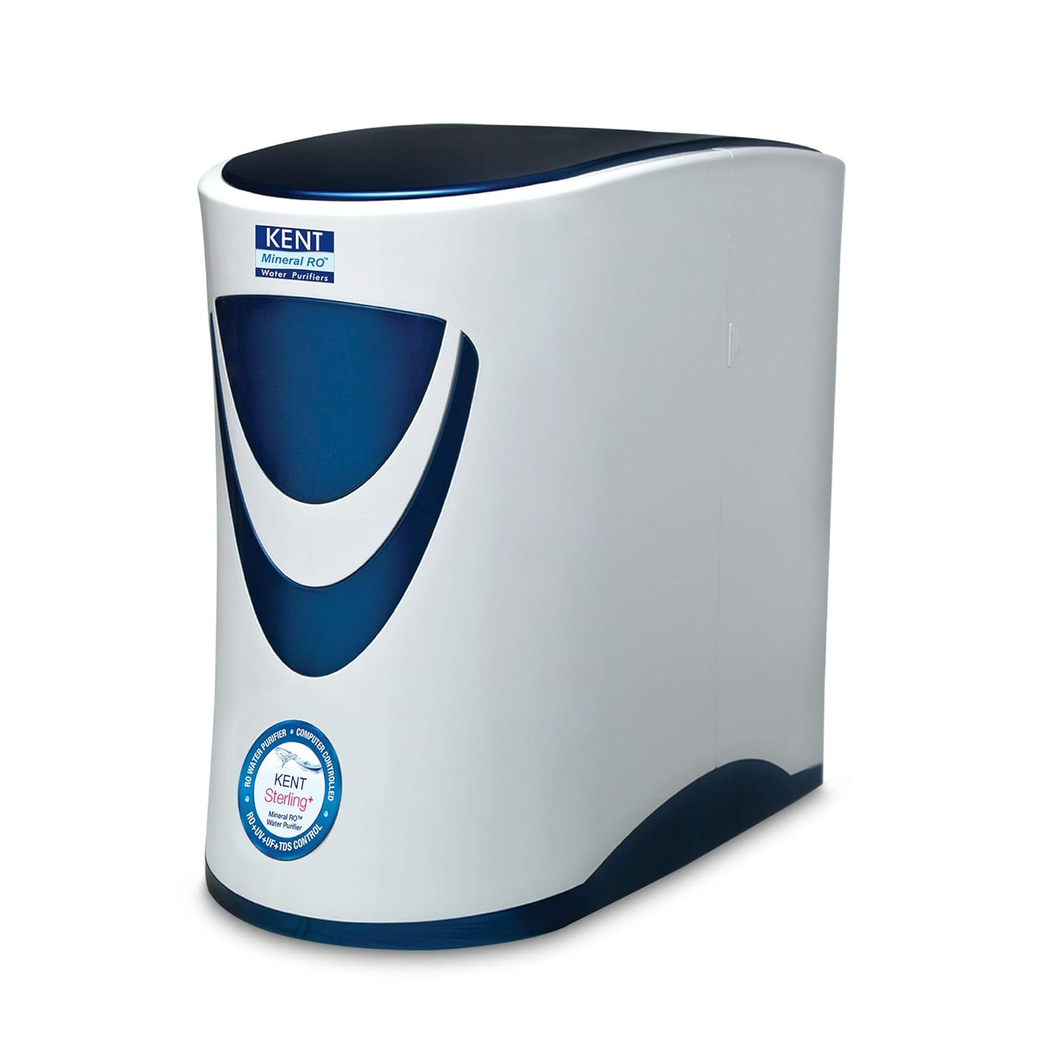 KENT Sterling Plus RO Water Purifier 4 Years Free Service ISI Marked Multiple Purification Process RO UV UF TDS Control 6L Tank 20 LPH Flow Under the Counter White