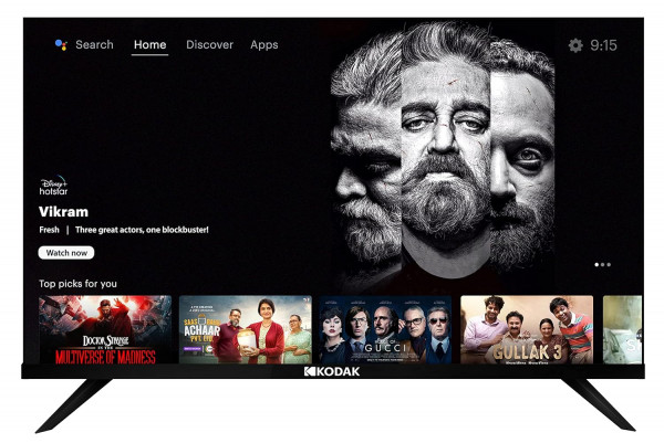 Image of Kodak 126 cm (50 inches) Bezel-Less Design Series 4K Ultra HD Smart Android LED TV 50UHDX7XPROBL (Black)