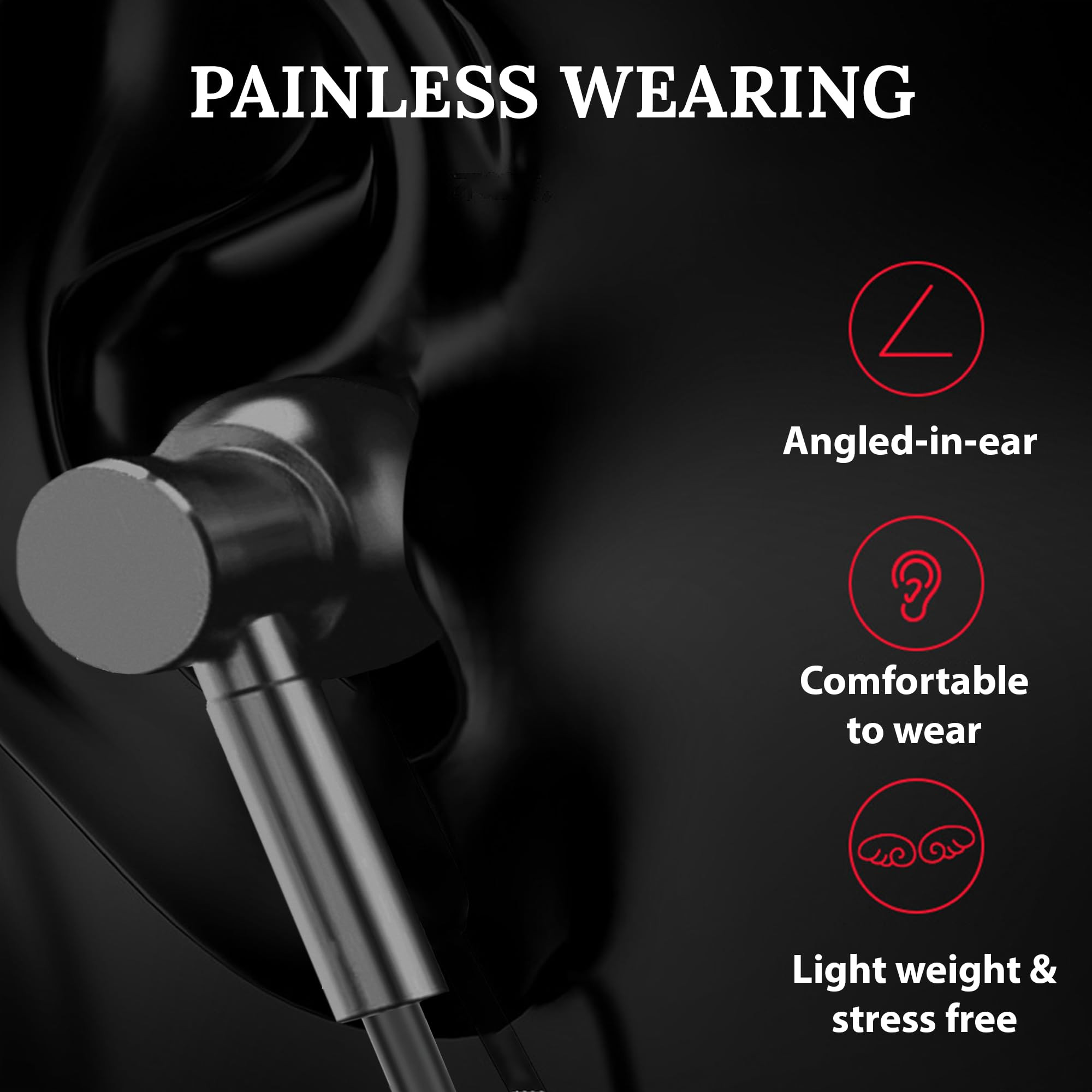 Kratos C Type Earphones Wired 13mm Bass Drivers Earphone Inline Control Type c Headphones with Mic IPX5 Water Resistant Comfort Fit Type c Earphone with Volume Control Metallic c pin Earphones