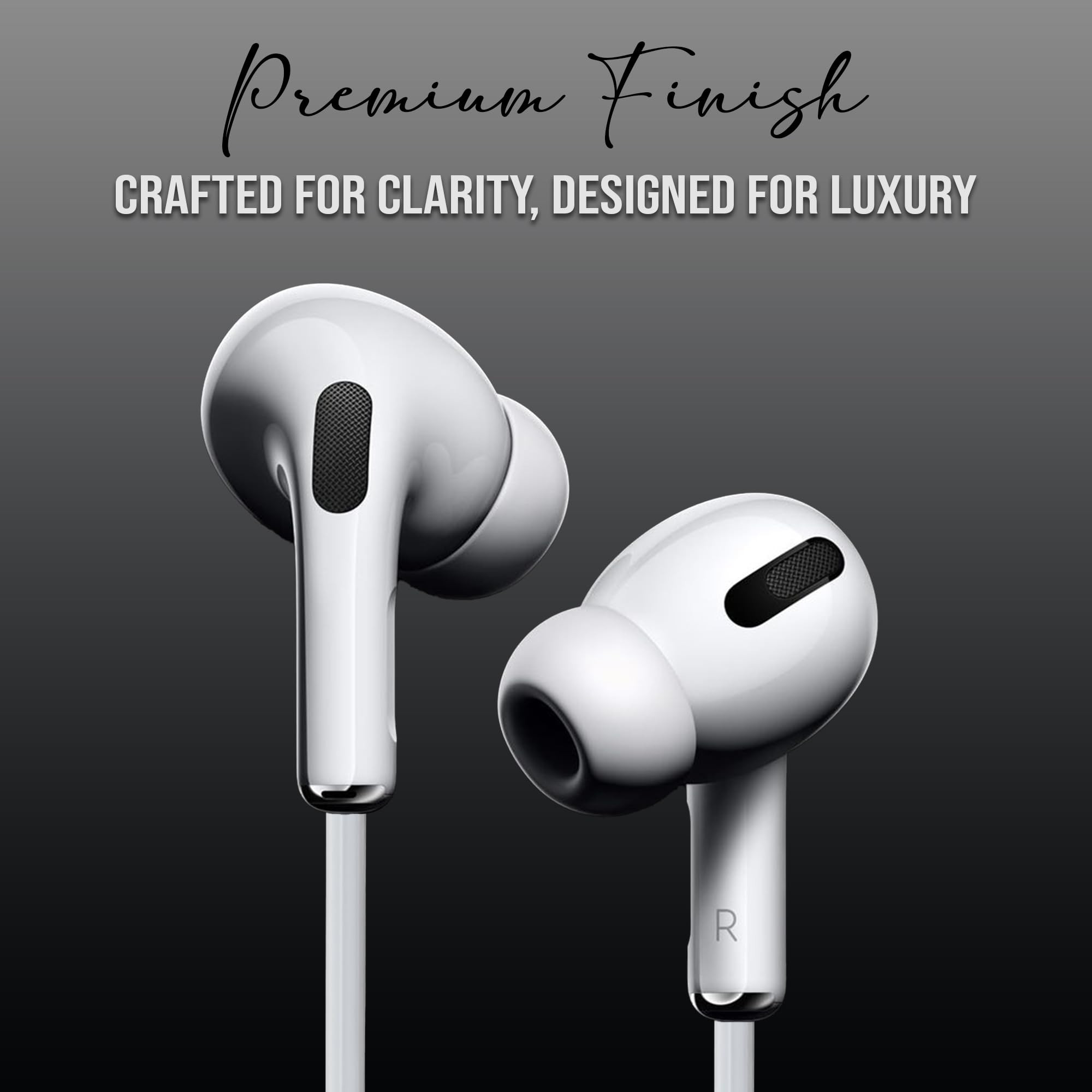 Kratos Type C Headphones with Mic White in-Ear Design 12mm Driver for Deep Bass and Clear Sound C Type Earphones Wired Compatible with iPhone Android Smartphones Tablets and USB C Devices