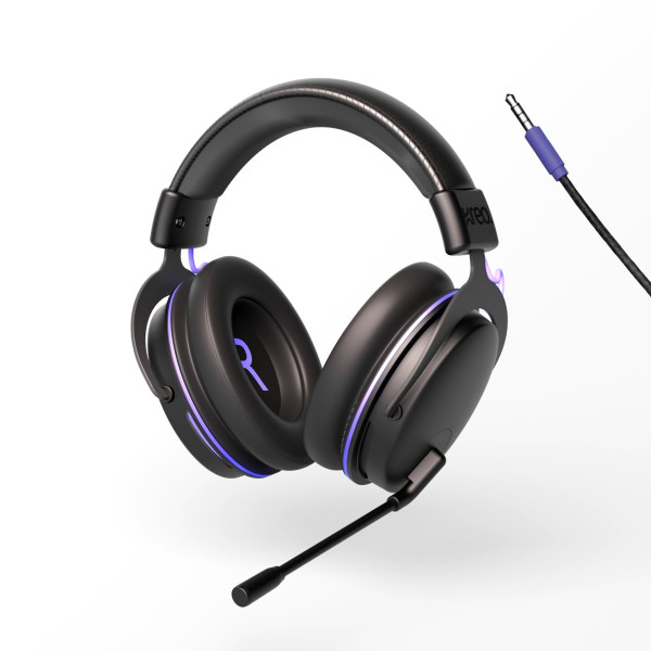 Image of Kreo Beluga V2 Wired Over Ear Gaming Headset, 50mm Oraphene Drivers, Duel Chamber, Flip to Mute Mic, Memory Foam Earpads, Lightweight Aluminum Built, PC, PS4, PSS Mobile