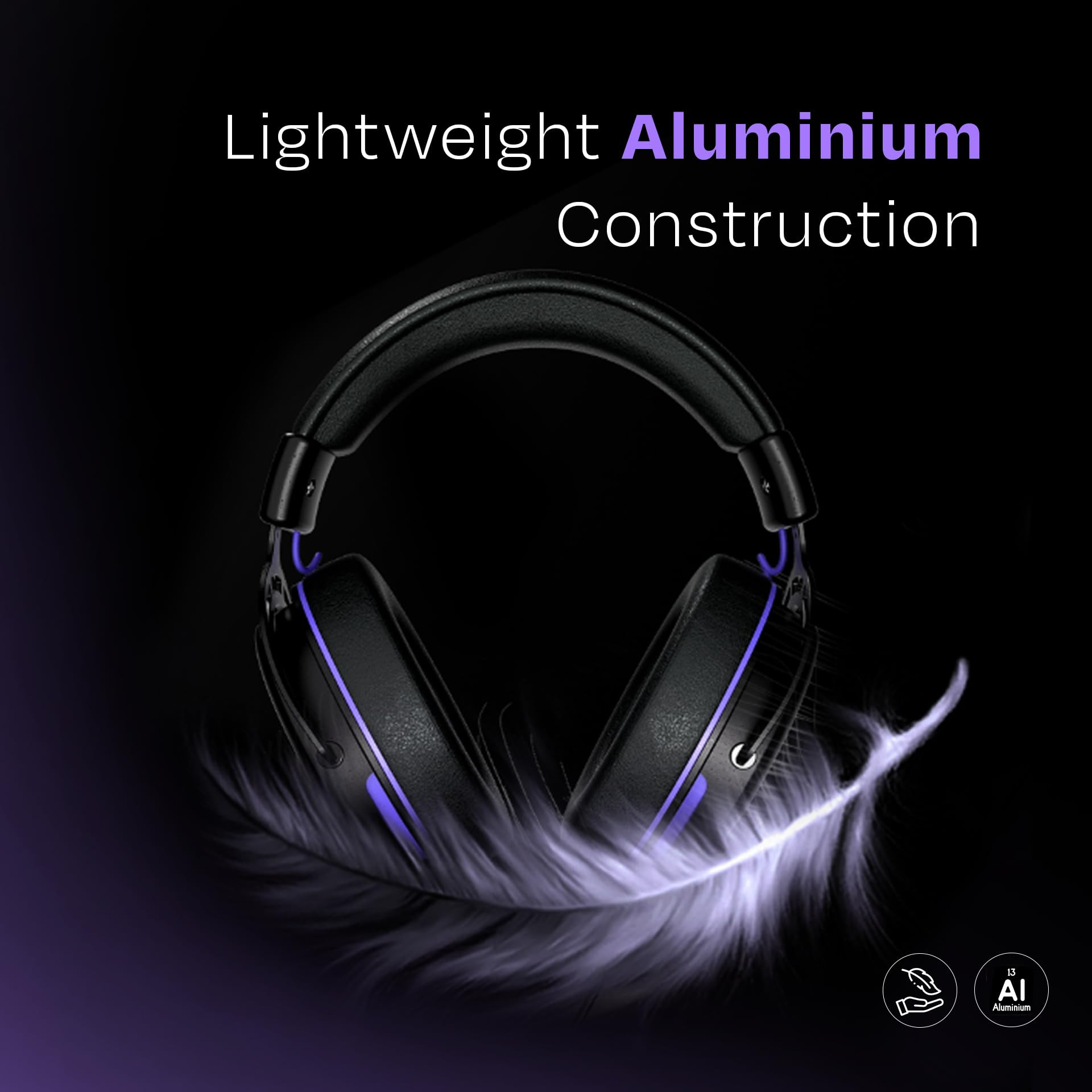 Kreo Beluga V2 Wired Over Ear Gaming Headset 50mm Oraphene Drivers Duel Chamber Flip to Mute Mic Memory Foam Earpads Lightweight Aluminum Built PC PS4 PSS Mobile