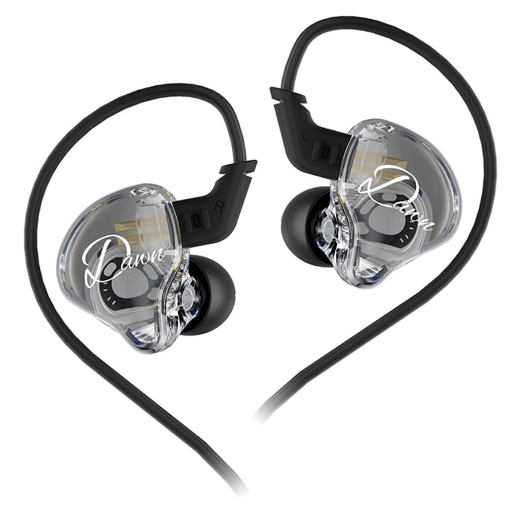 KZ Dawn in Ear Monitor Earphone with Mic Super-Linear Dynamic Driver Enhanced Soundstage IEM Earphones with Silver-Plated and OFC Cable Options ofc Cable no mic