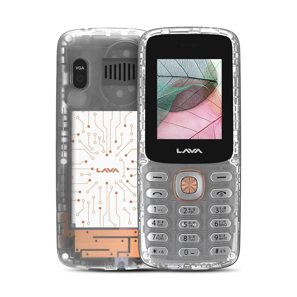 Lava A1 Clear Copper Keypad Mobile Phone with Long Lasting Smart AI Battery  177inch Display  Bluetooth Support  Military Grade Certified  32 GB Expandable Memory  Clear