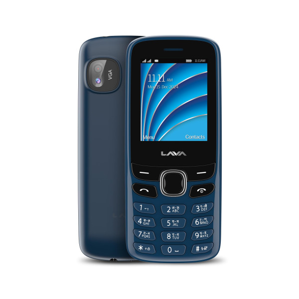 Image of Lava A1 Vibe (2025) Dual SIM Keypad Phone with 2'' Big Display | Long-Lasting AI Battery | Vibration Alert | FM Radio &amp; MP3 Player | Military-Grade Durability – Blue