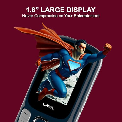 Lava A3 Torch Dual Sim Keypad Mobile Phone 1750mAh Big Battery Quad Strip Torch Slide Button 18 Large Display Vibration Alert 7 Language Support Blue Silver