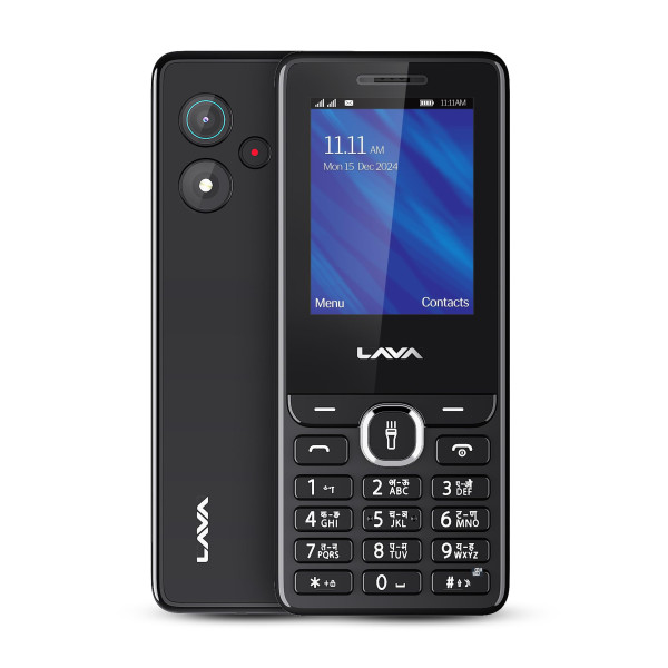 Image of Lava A5 (2025) Dual SIM Keypad Mobile with 2.4'' Big Display | UPI Support, 1200mAh Battery | BOL Feature | Camera | Auto Call Recording | Glass Finish | and 7 Regional Languages - Black