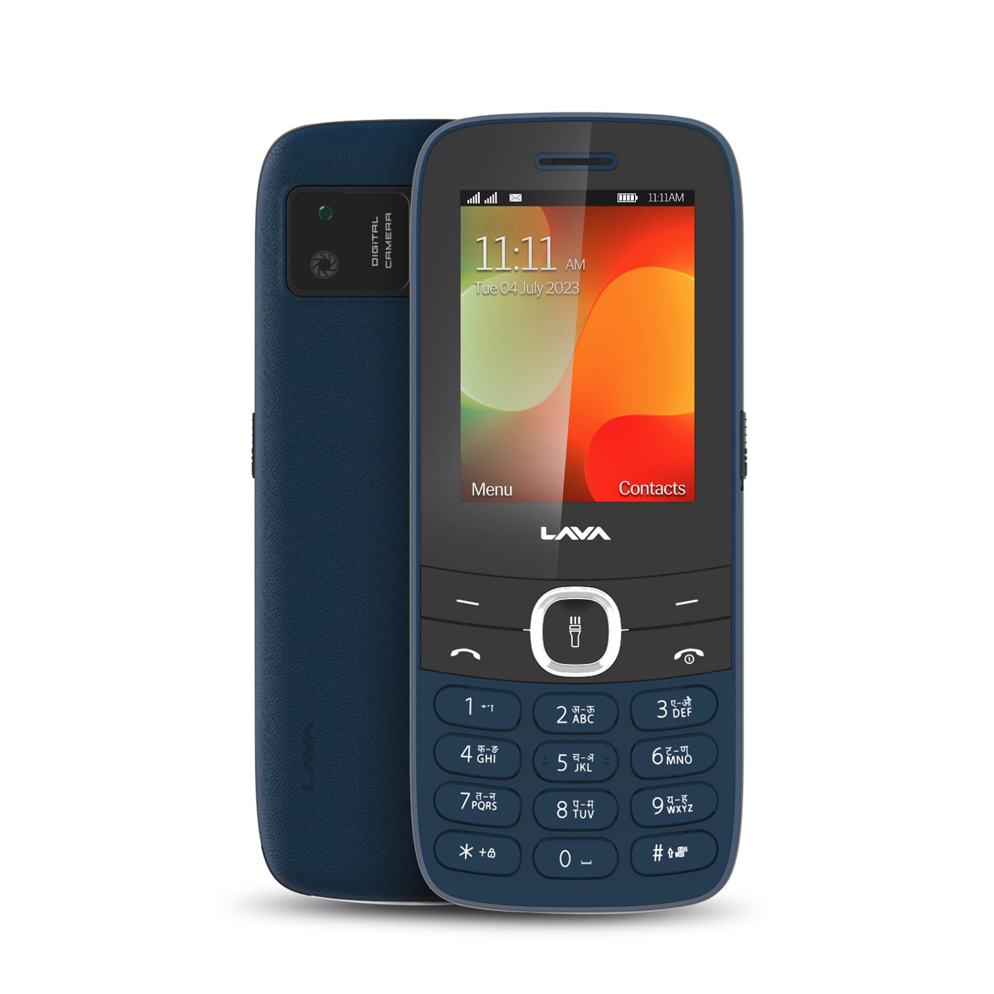 Lava A7 Torch Dual Sim Keypad Mobile Phone with Instant Slide Torch 24 Big Display Powerful Battery Backup Vibration Alert Camera Wireless FM Bluetooth Blue
