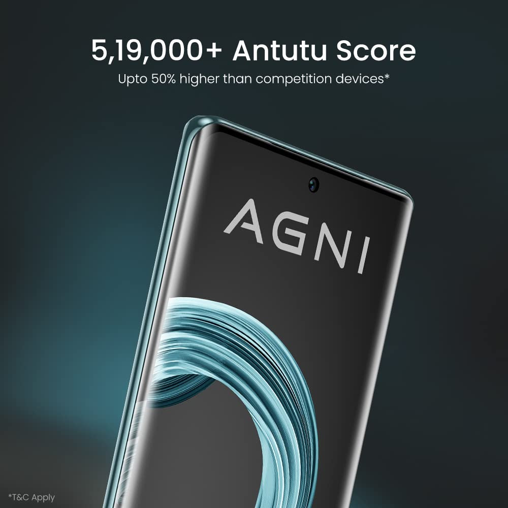Lava Agni 2 5G Glass Viridian 8GB RAM 256GB Storage Indias First Dimensity 7050 Processor 120 Hz Curved Amoled Display 13 5G Bands Superfast 66W Charging Clean Android