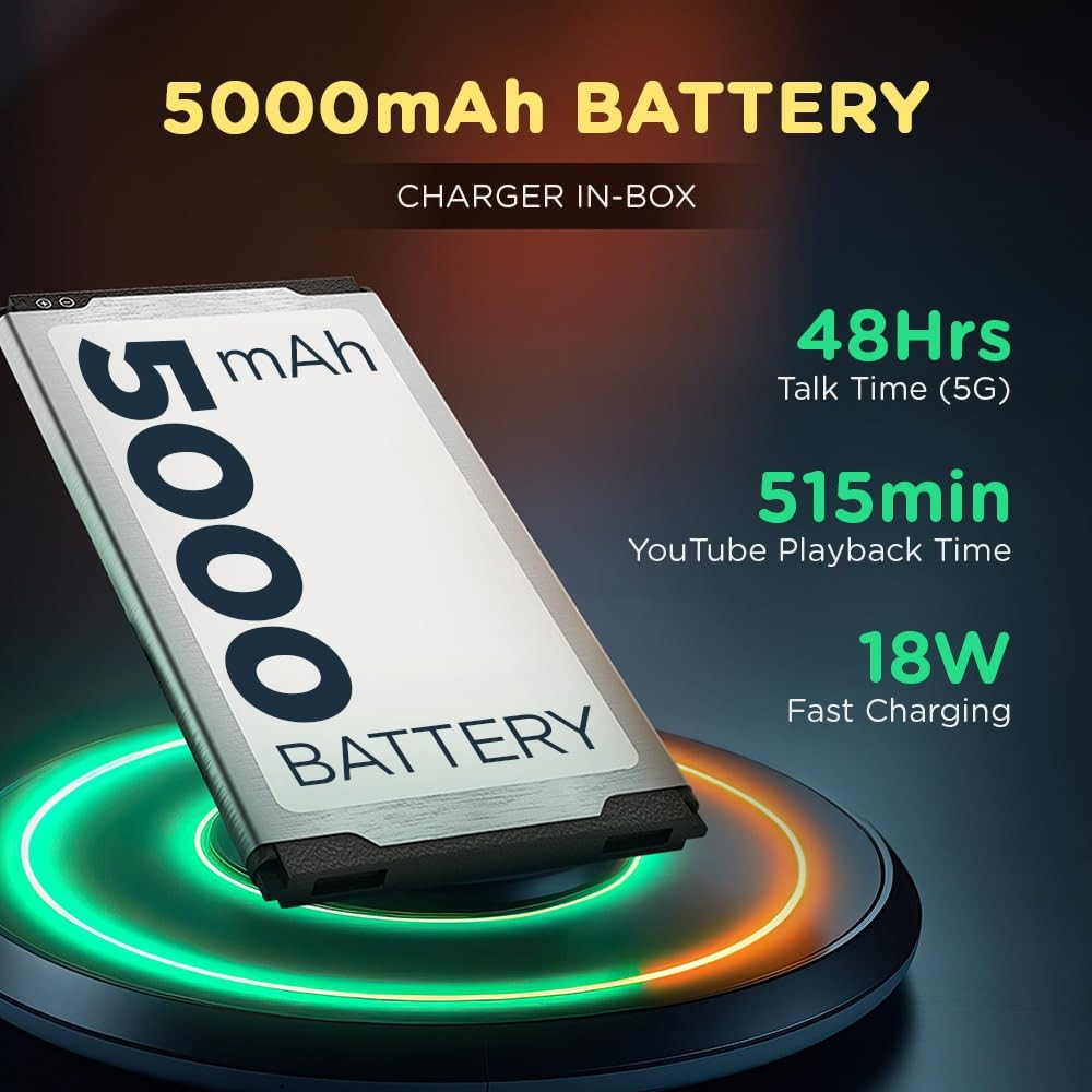 Lava Blaze 3 5G Glass Blue 6GB128GB Segments Fastest 5G Smartphone Dimensity 6300 Processor 90Hz Display 50MP2MP AI Camera with Vibe Light 5000 mAh Special Discount on All Banks