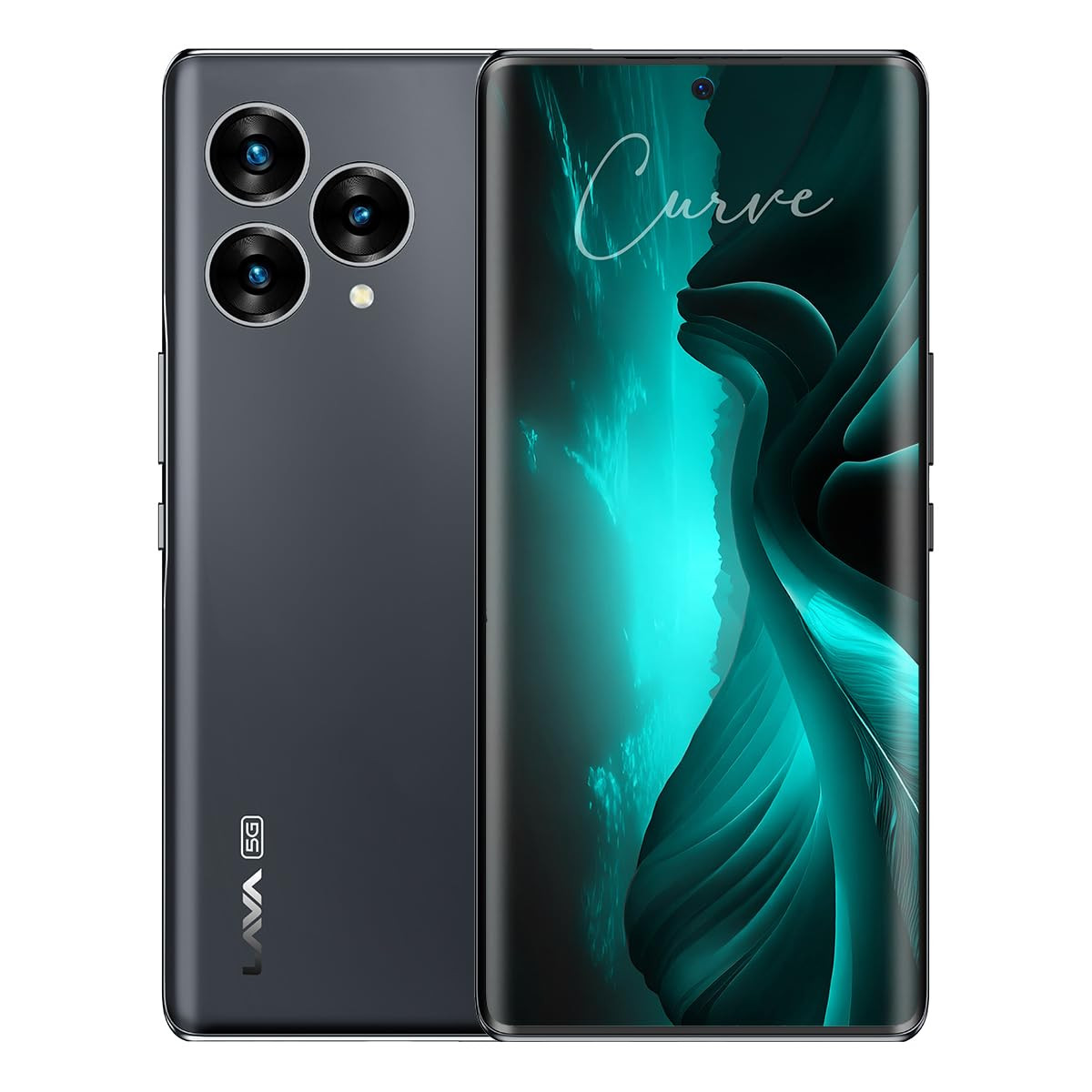 Lava Blaze Curve 5G Glass Iron 8GB LPDDR5 RAM UFS 31 128GB Storage 120Hz Curved Amoled Display 26GHz Dimensity 7050 6nm Processor 64 MP Primary Sony Sensor