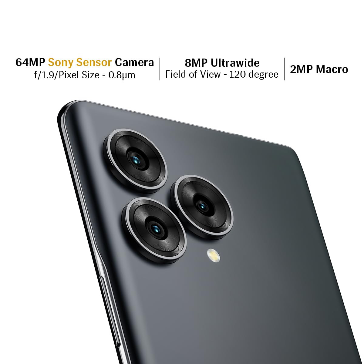 Lava Blaze Curve 5G Glass Iron 8GB LPDDR5 RAM UFS 31 128GB Storage 120Hz Curved Amoled Display 26GHz Dimensity 7050 6nm Processor 64 MP Primary Sony Sensor