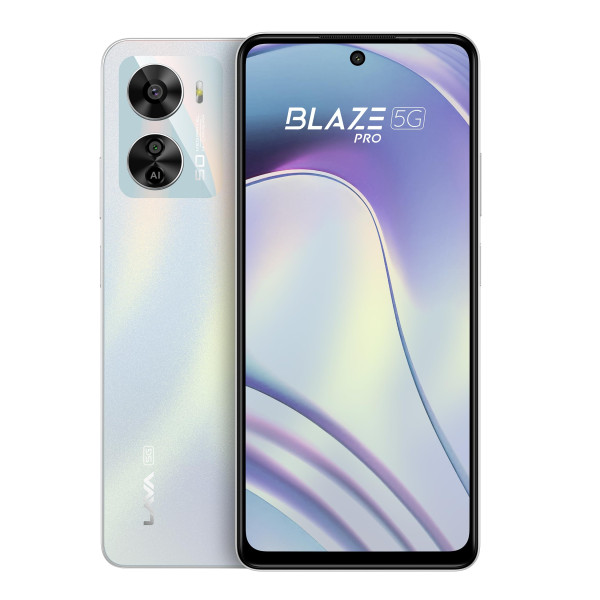 Image of Lava Blaze Pro 5G (Radiant Pearl, 8GB RAM, 128GB Storage)| 50 MP AI Camera |120 Hz FHD+ Display | 33W Fast Charger | Upto 16 GB Expandable RAM