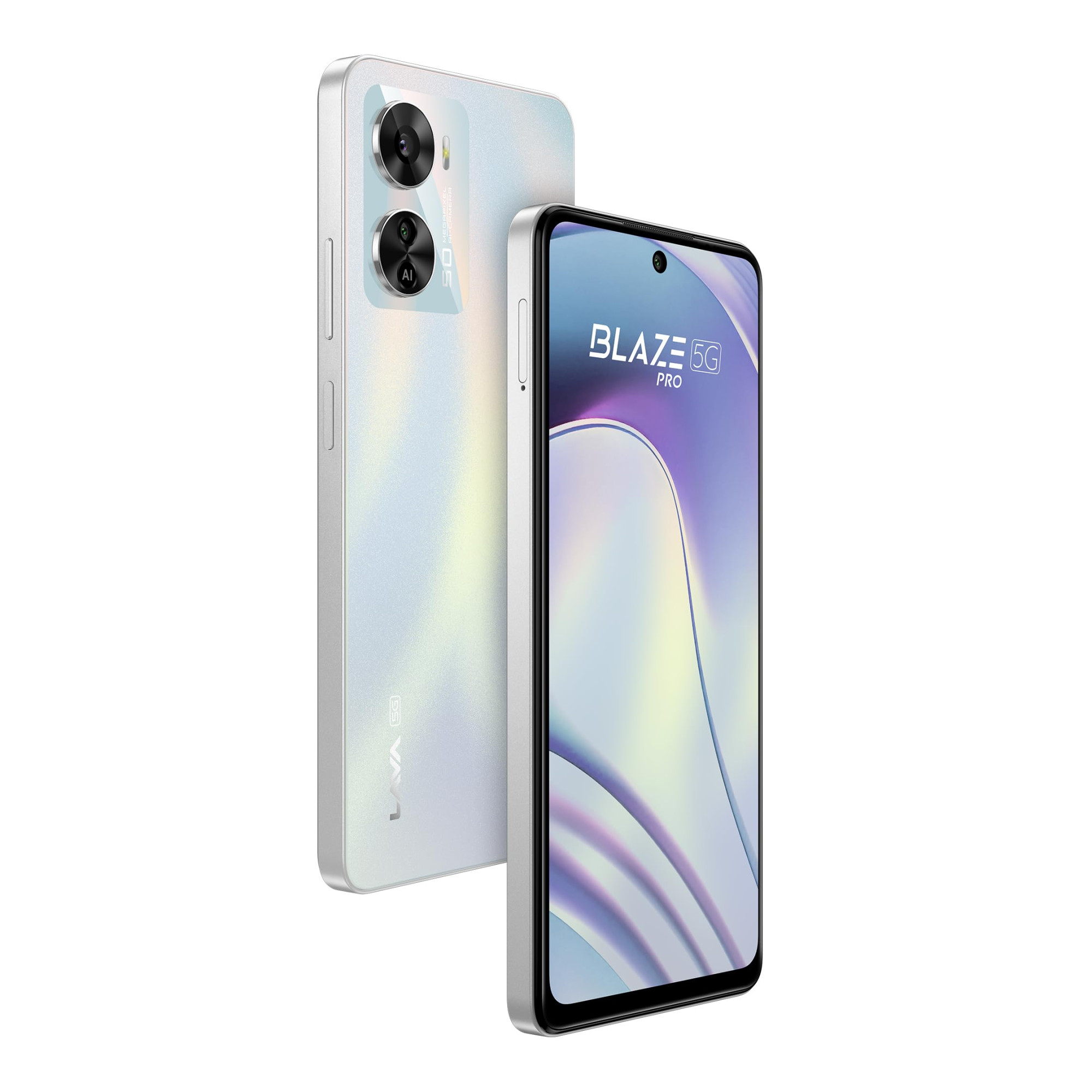 Lava Blaze Pro 5G Radiant Pearl 8GB RAM 128GB Storage 50 MP AI Camera 120 Hz FHD Display 33W Fast Charger Upto 16 GB Expandable RAM