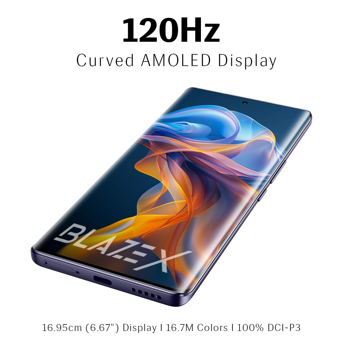 Lava Blaze X 5G - Starlight Purple 4GB RAM 128GB Storage - Segment First 5G Curved AMOLED Display 64MP Sony Sensor Camera Upto 8GB Expandable RAM Latest MediaTek 5G Processor