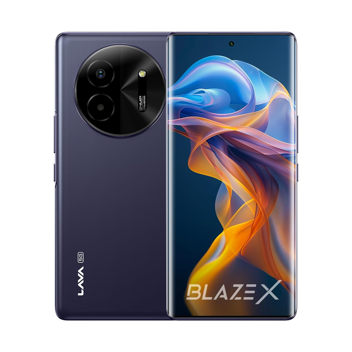 Lava Blaze X 5G - Starlight Purple 8GB RAM  128GB Storage - Segment First Curved AMOLED Display  64MP Sony Sensor Camera  Upto 16GB Expandable RAM  Latest MediaTek 5G Processor