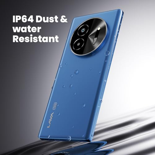 Lava Bold 5G Sapphire Blue 4GB RAM 128GB Storage 3D Curved FHD AMOLED Display Mediatek Dimensity 6300 Processor IP64 Water Resistance 64MP Rear Sensor Supports All Indian 5G Bands