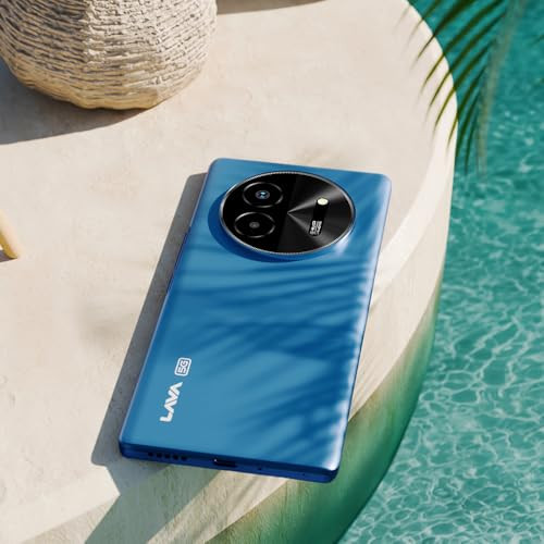 Lava Bold 5G Sapphire Blue 6GB RAM 128GB Storage  3D Curved FHD AMOLED Display  Mediatek Dimensity 6300 Processor  IP64 Water Resistance  64MP Rear Sensor  Supports All Indian 5G Bands