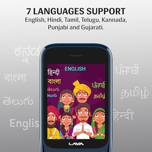 Lava Gem 2025 Dual Sim Keypad Phone 28 Display Camera Flash 2575mAh Smart AI Powerful Battery Wireless FM Recording Stereo Speakers Call Recording Blue Chrome