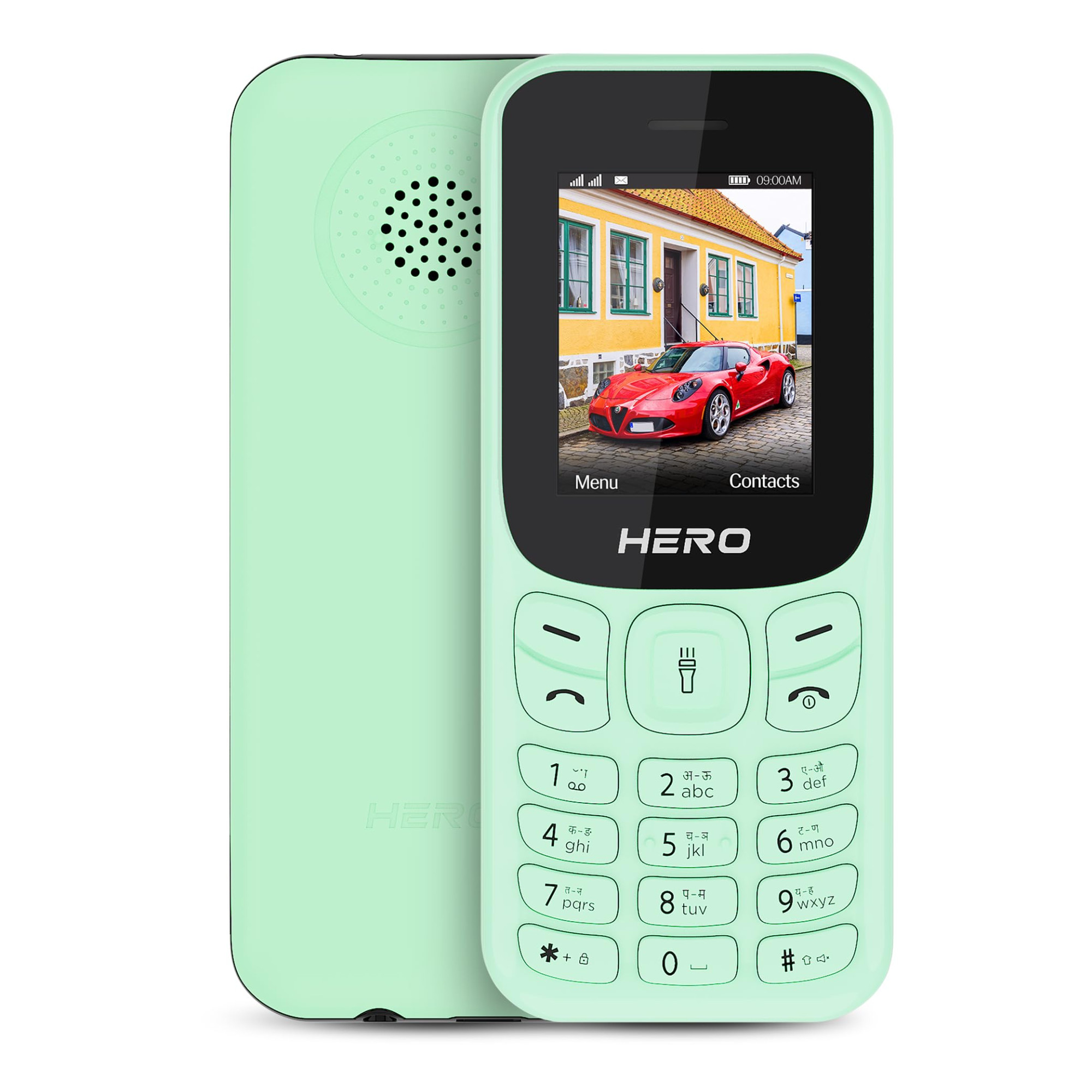 Lava Hero Shakti 2025 Dual Sim Keypad Mobile Phone with Vibration Alert 18 Display Super Saving Battery Mode Stylish Design Number Talker Mint Green