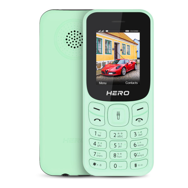 Image of Lava Hero Shakti 2025 Dual Sim Keypad Mobile Phone (with Vibration Alert) | 1.8" Display | Super Saving Battery Mode | Stylish Design | Number Talker | (Mint Green)