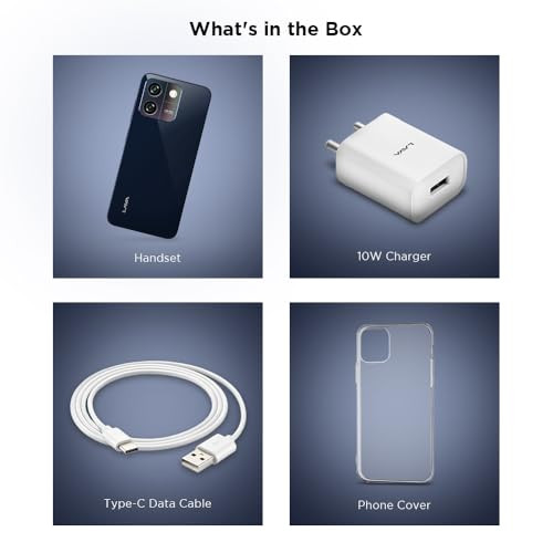 Lava O3 Glossy Blue 3 GB RAM 64 GB Storage Biggest 675 HD Display 13MP AI Dual Rear Camera 5000 mAh Battery Secure Face Unlock Fingerprint Reader Charger Phone-Cover in Box