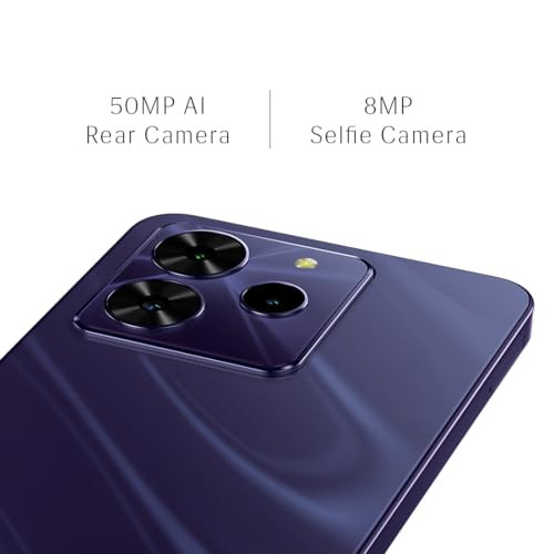 Lava O3 Pro Glossy Purple 4 GB RAM 128 GB Storage Bigger 656 HD Display 50 MP AI Triple Rear Camera 8 MP Front Camera 5000 mAh Battery 10W Charging Charger in Box