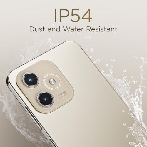 Lava Shark 5G Steller Gold 4GB RAM 64GB Storage Bigger 675 HD Notch Display Octacore 5G Processor 13 MP AI Camera 5000 mAh Battery IP54 Rated Dust Water Splash Proof