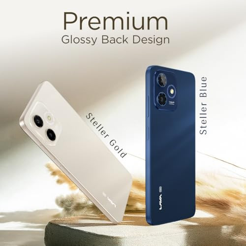 Lava Shark 5G Steller Gold 4GB RAM 64GB Storage Bigger 675 HD Notch Display Octacore 5G Processor 13 MP AI Camera 5000 mAh Battery IP54 Rated Dust Water Splash Proof