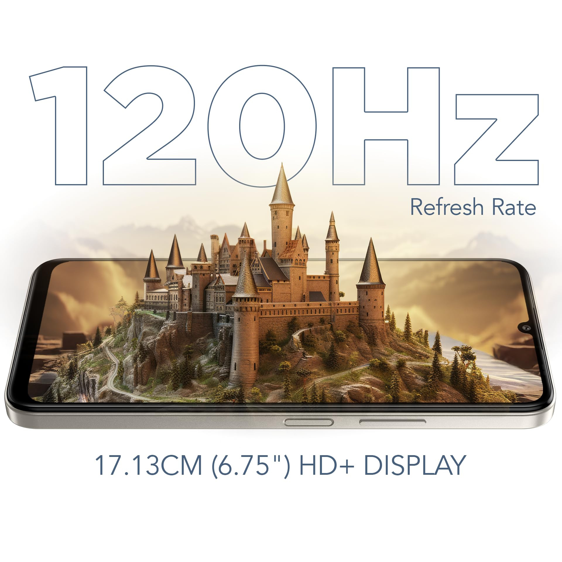 Lava Storm Lite 5G Astral Blue 44GB RAM 64GB Storage Indias First MTK Dimensity 6400 Processor 50MP AI Camera IP64 Rated 120 Hz Display 5000mAh Battery Supports All 5G Bands