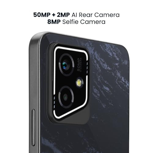 Lava Yuva 2 5G Marble Black 4 GB RAM 128 GB Storage Brightest 667 HD Display 50 MP AI Rear Camera 8 MP Front Camera 5000 mAh Battery 10W Charging Charger in Box