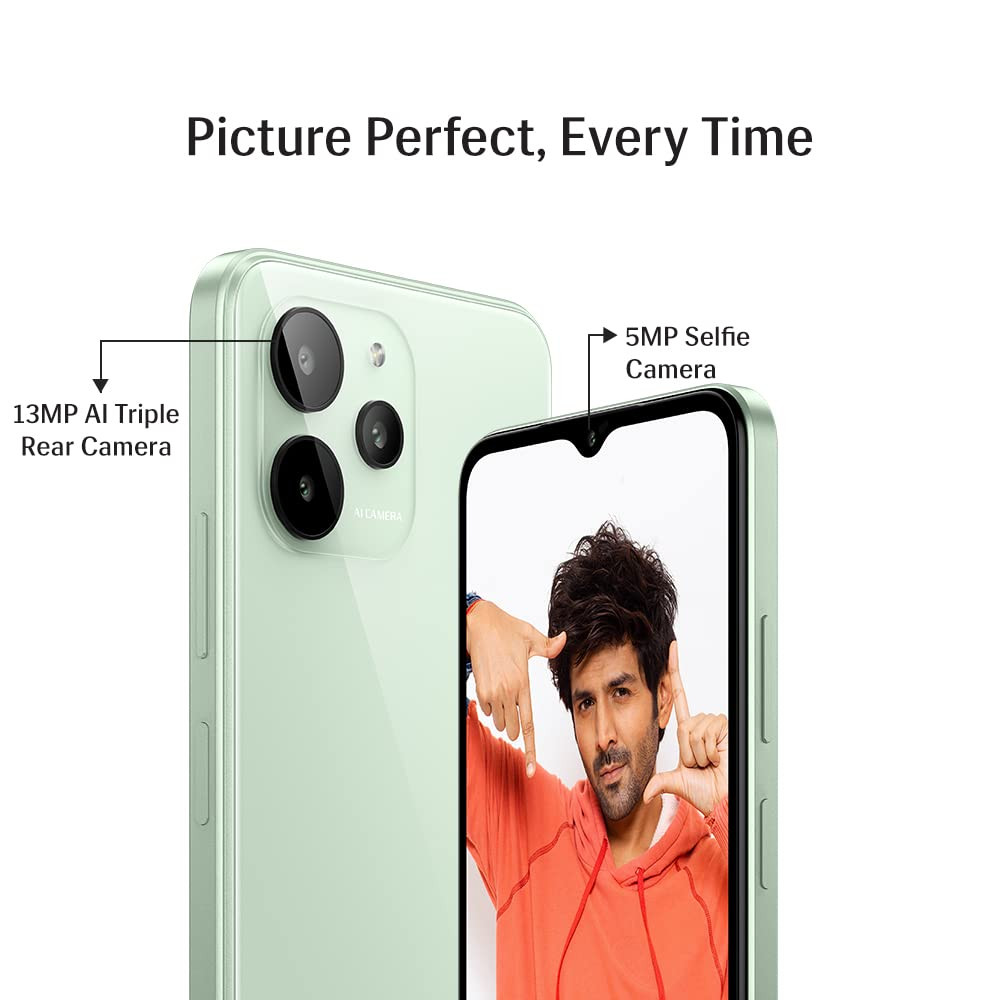 Lava Yuva 2 Pro Glass Green 4GB RAM 64GB Storage 23 Ghz Octa Core Helio G37 13 MP AI Triple Camera Fingerprint Sensor 5000 mAh Battery Upto 7GB Expandable RAM