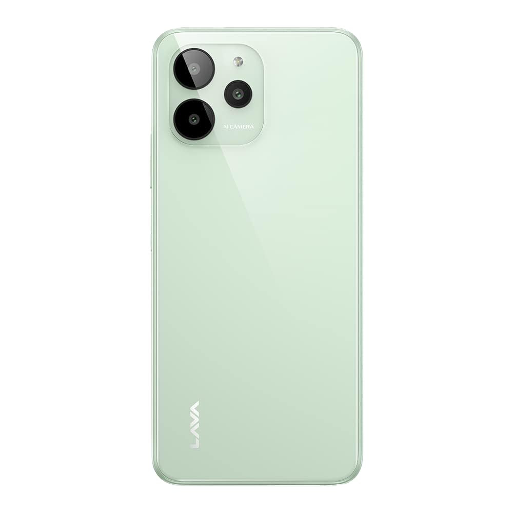 Lava Yuva 2 Pro Glass Green 4GB RAM 64GB Storage 23 Ghz Octa Core Helio G37 13 MP AI Triple Camera Fingerprint Sensor 5000 mAh Battery Upto 7GB Expandable RAM