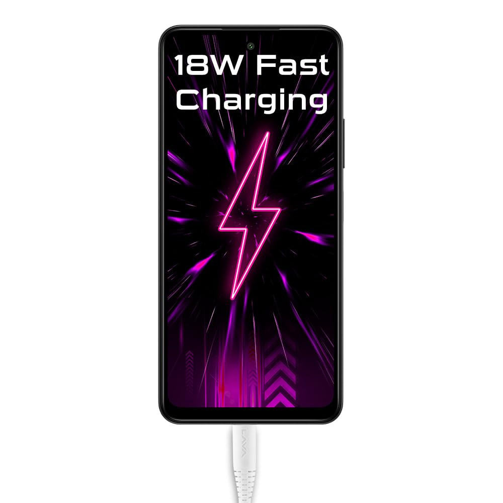 Lava Yuva 3 Eclipse Black44GB RAMUFS 22 64GB StoragePremium Glossy BackOctacore Processor18W Fast Charging90Hz Punch Hole Display13MP AI Triple CameraSide Fingerprint Sensor