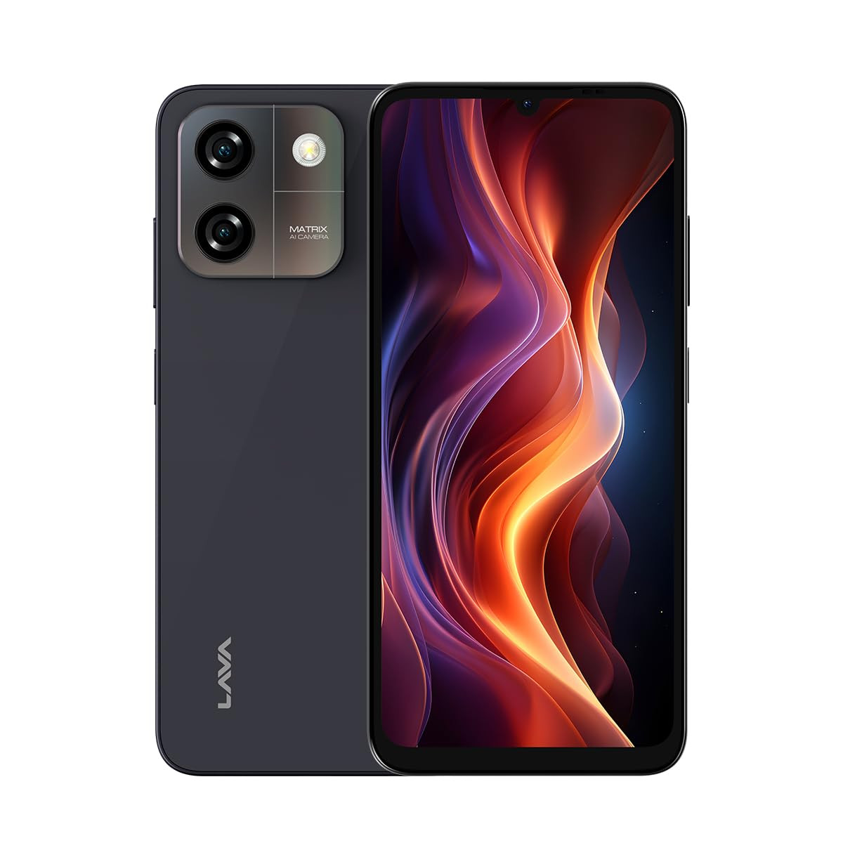 Lava Yuva Smart Glossy Blue 3 GB RAM 64 GB Storage  Biggest 675 HD Display  13MP AI Dual Rear Camera  5000 mAh Battery  Secure Face Unlock  Fingerprint Reader  Charger in Box