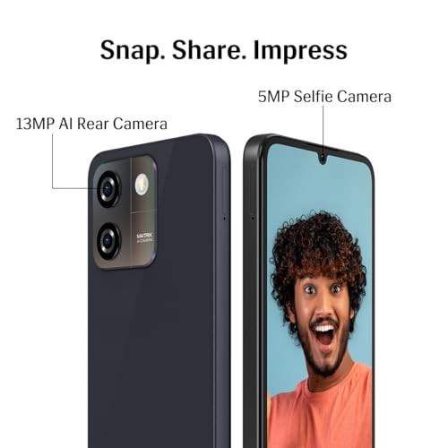 Lava Yuva Smart Glossy Blue 3 GB RAM 64 GB Storage Biggest 675 HD Display 13MP AI Dual Rear Camera 5000 mAh Battery Secure Face Unlock Fingerprint Reader Charger in Box
