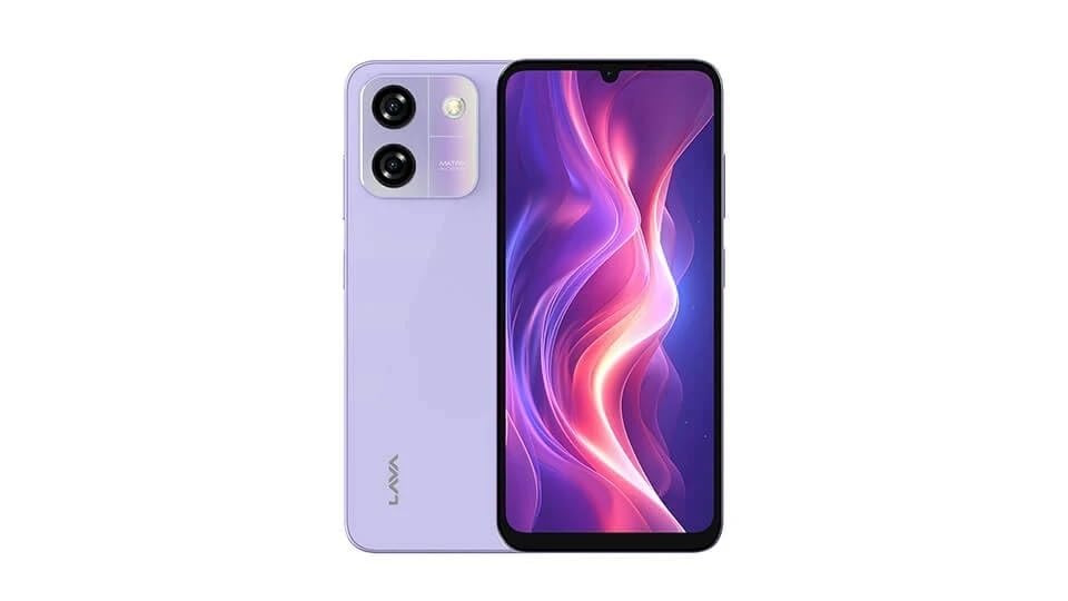 Lava Yuva Smart Glossy Lavender 3 GB RAM 64 GB Storage Biggest 675 HD Display 13MP AI Dual Rear Camera 5000 mAh Battery Secure Face Unlock Fingerprint Reader Charger in Box