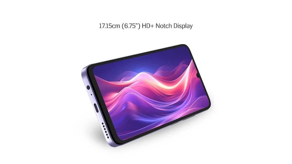 Lava Yuva Smart Glossy Lavender 3 GB RAM 64 GB Storage Biggest 675 HD Display 13MP AI Dual Rear Camera 5000 mAh Battery Secure Face Unlock Fingerprint Reader Charger in Box